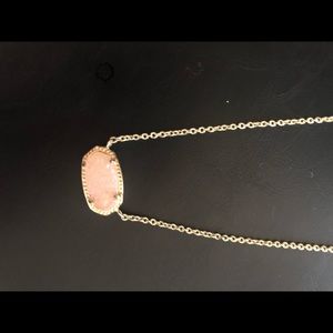Kendra Scott pink druzy necklace